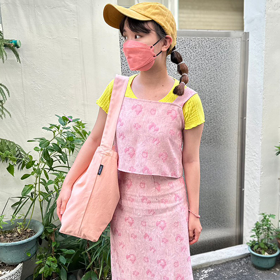 多隔層厚磅帆布兩用托特包 拚色款
